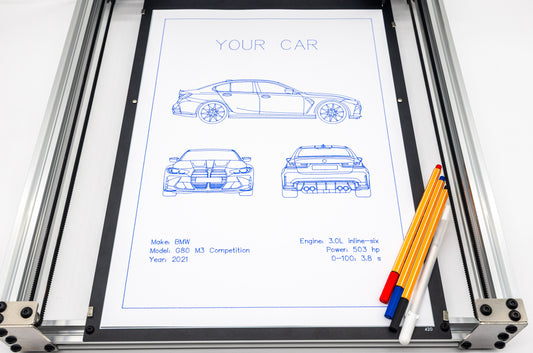 Custom Car Blueprint Drawing