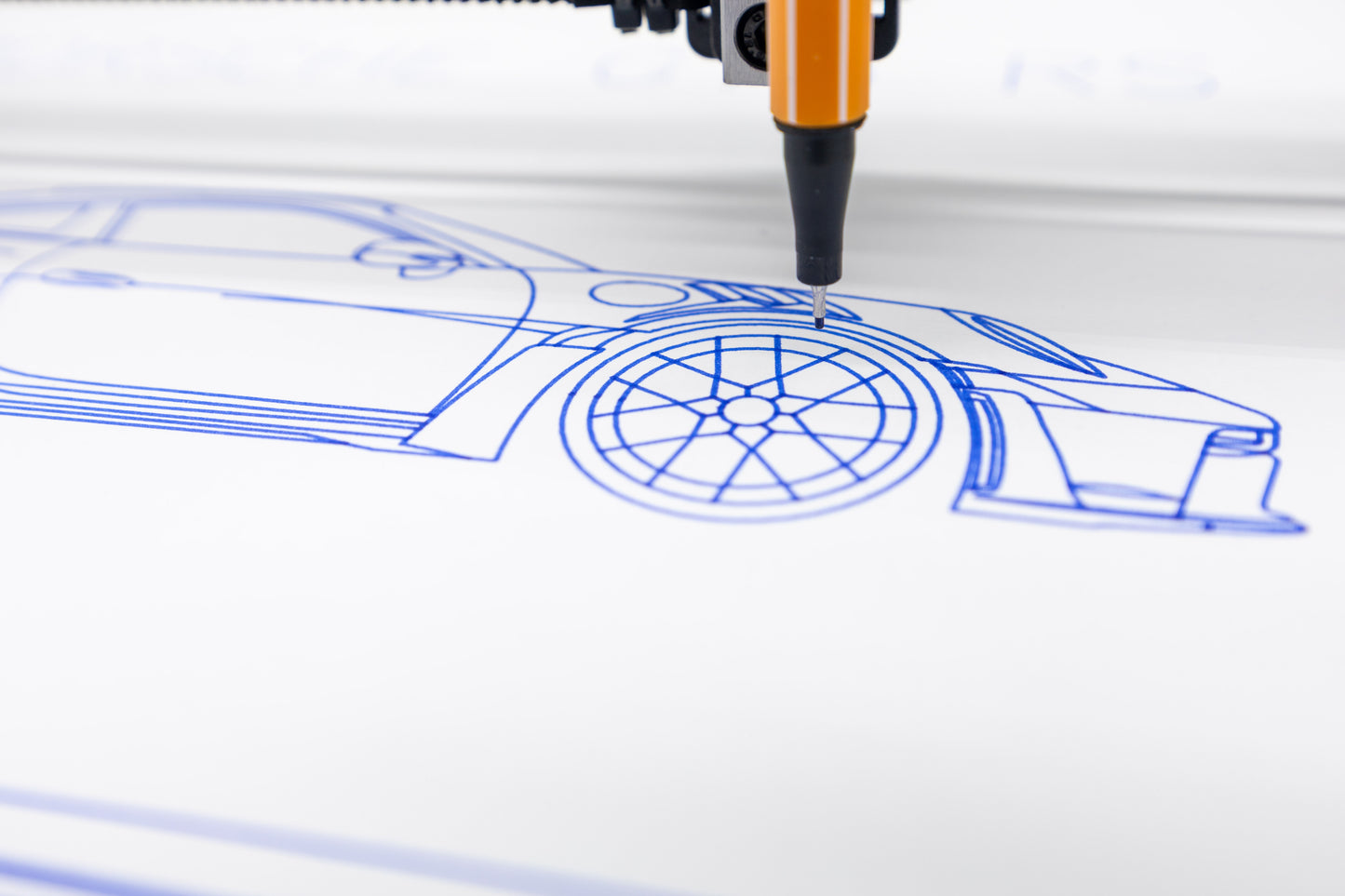 Porsche 992 GT3 RS Blueprint Poster Drawing