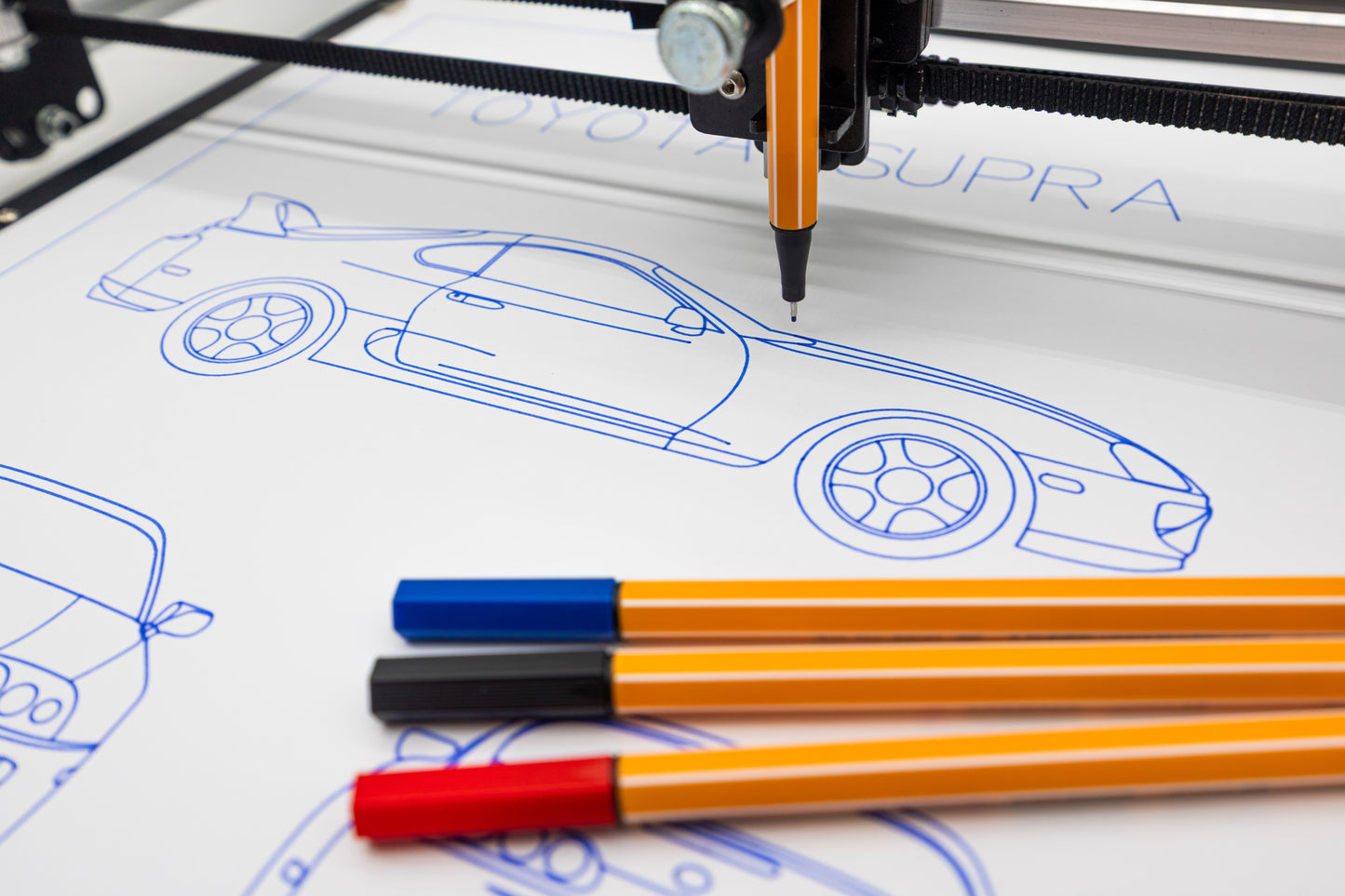 Toyota Supra MK4 Blueprint Poster Drawing