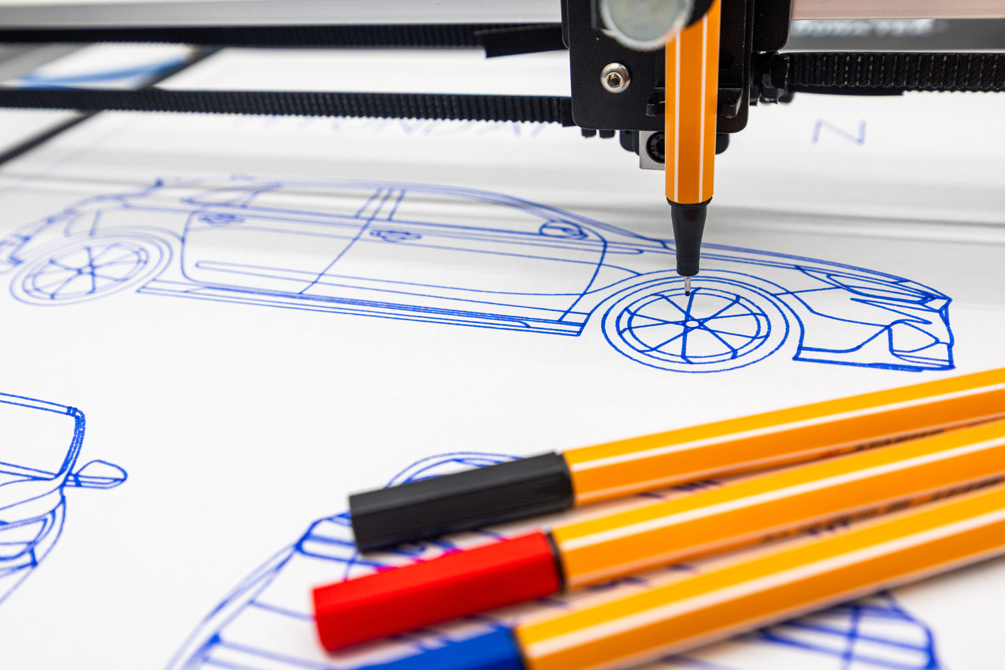 Hyundai I30 N Blueprint Poster Drawing