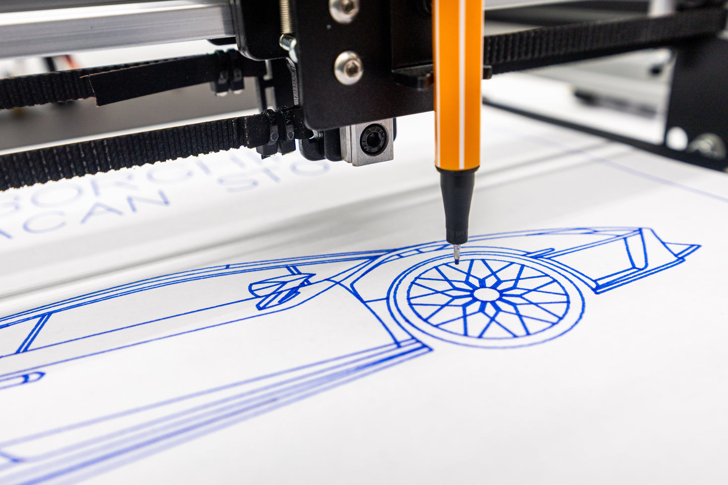 Lamborghini Huracan STO Blueprint Poster Drawing