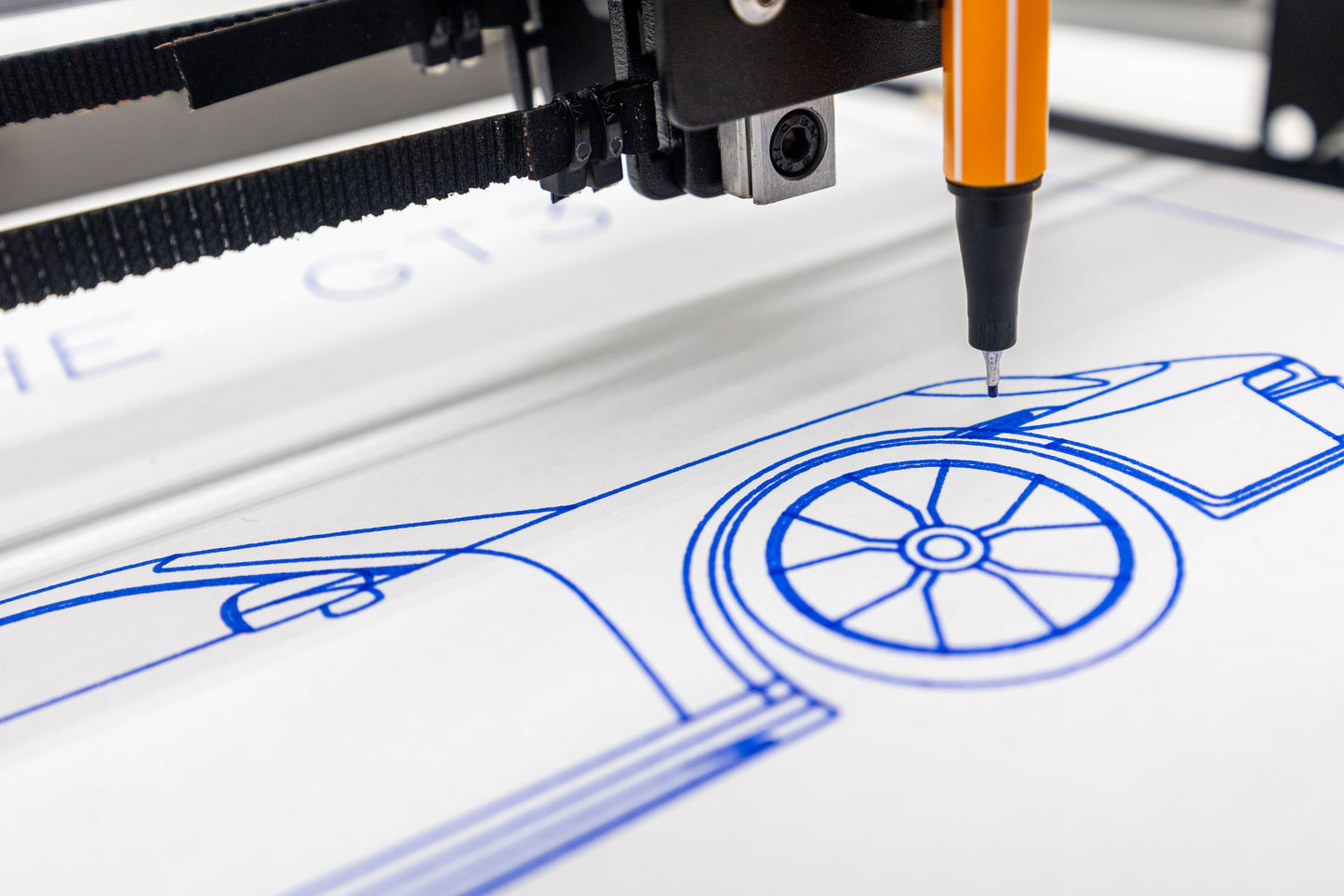 Porsche 992 GT3 Blueprint Poster Drawing