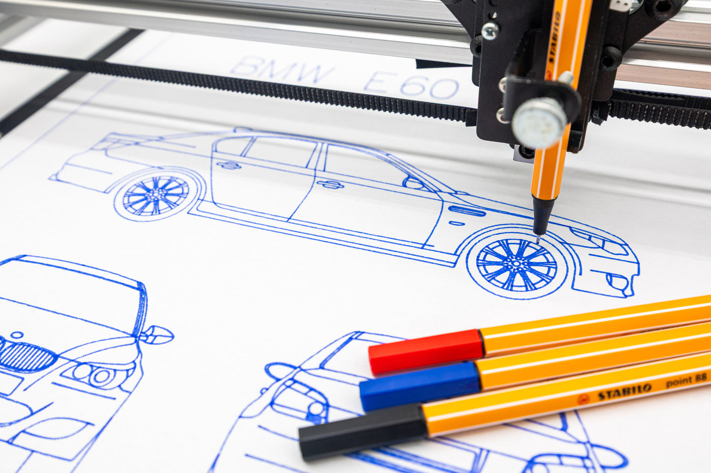 BMW E60 M5 Blueprint Poster Drawing
