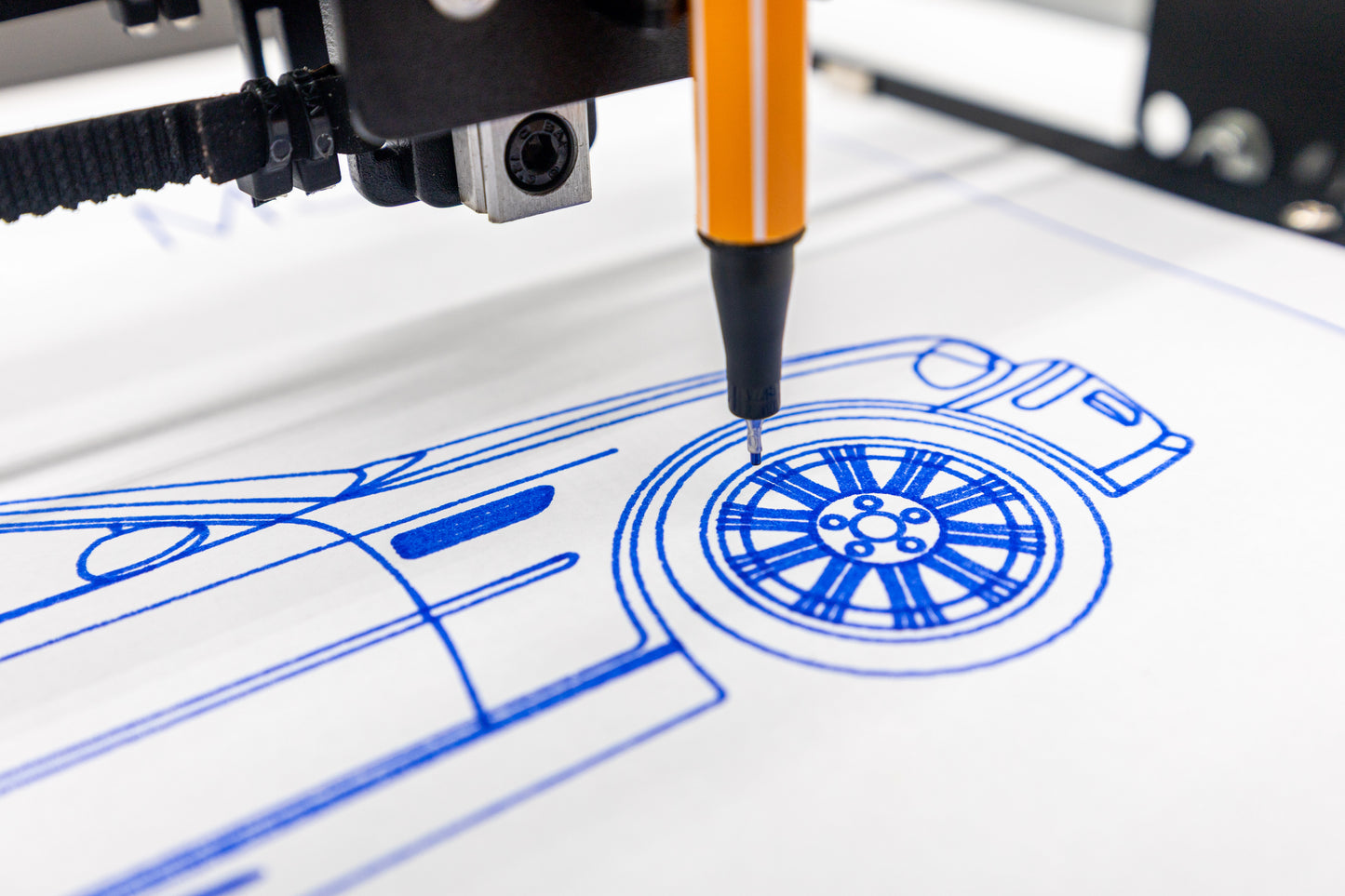 BMW E46 M3 Blueprint Poster Drawing