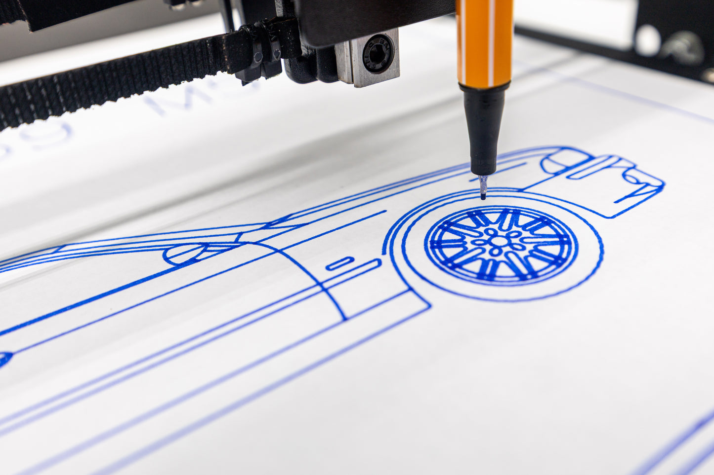 BMW E39 M5 Blueprint Poster Drawing
