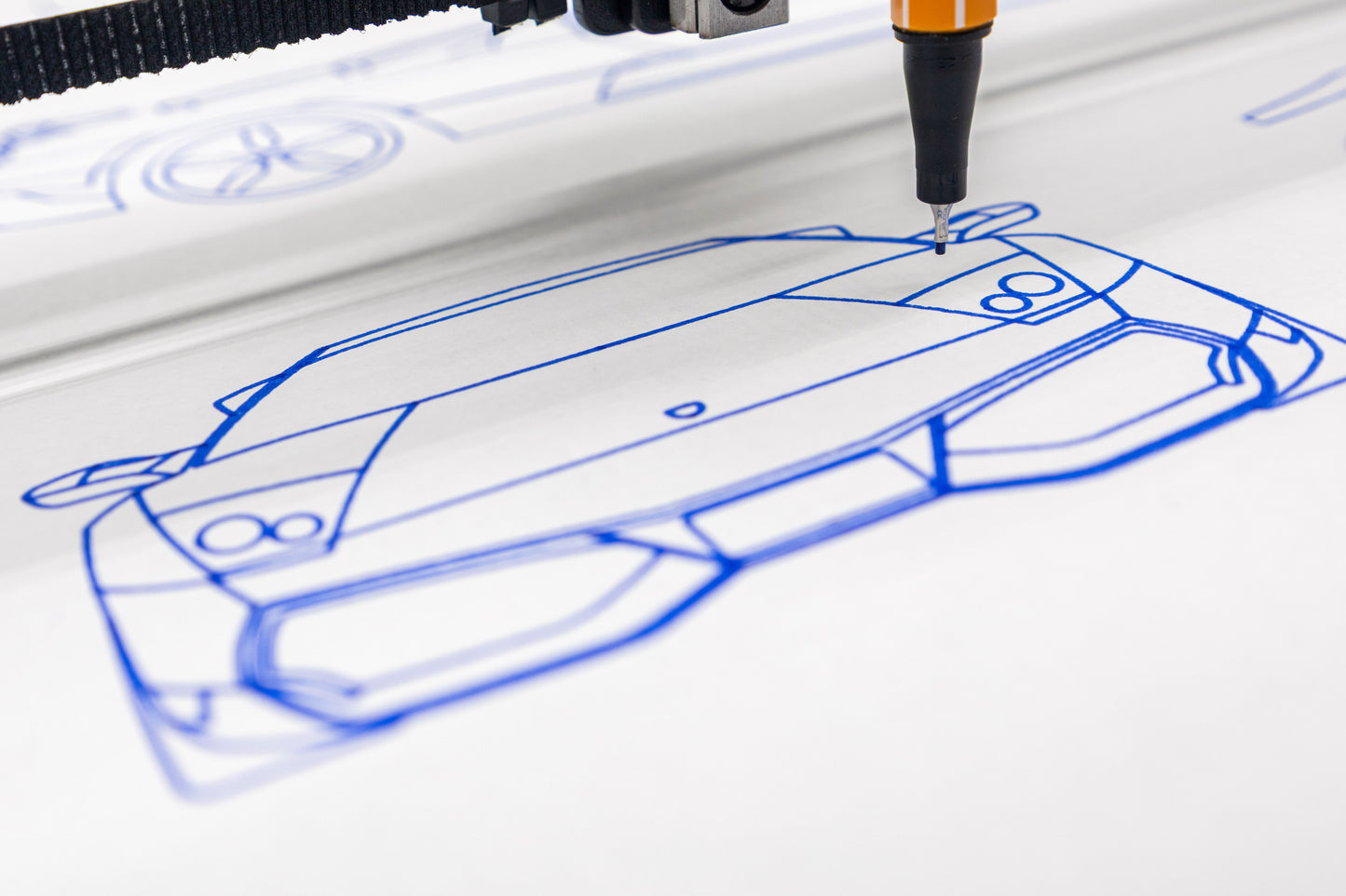 Lamborghini Murcielago SV Blueprint Poster Drawing