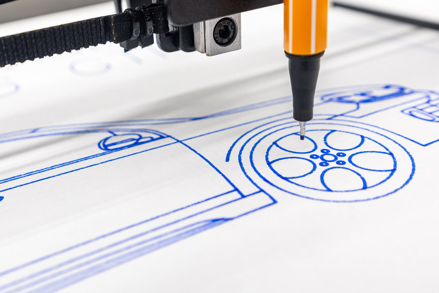 Volkswagen Golf 6 GTI Blueprint Poster Drawing