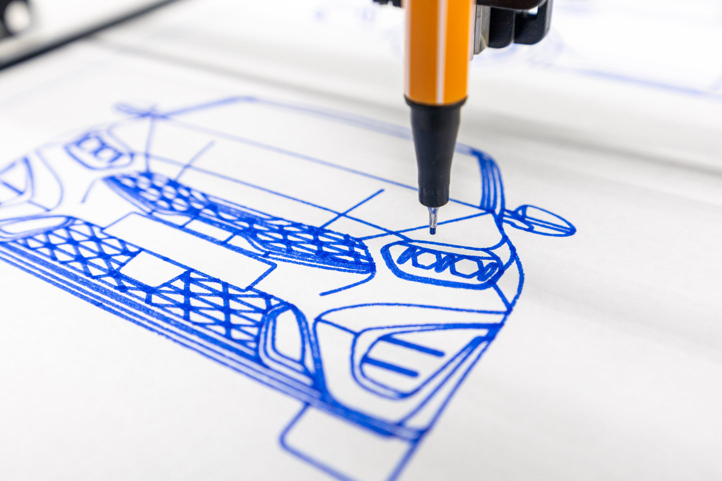 Kia ProCeed GT Blueprint Poster Drawing
