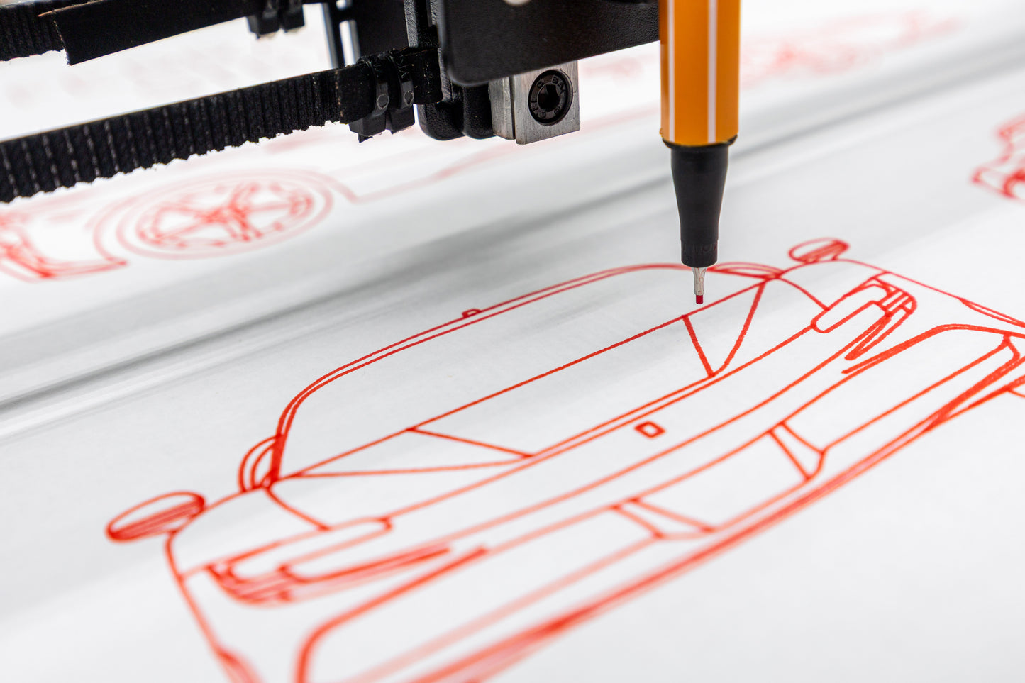 Ferrari SF90 Stradale Blueprint Poster Drawing