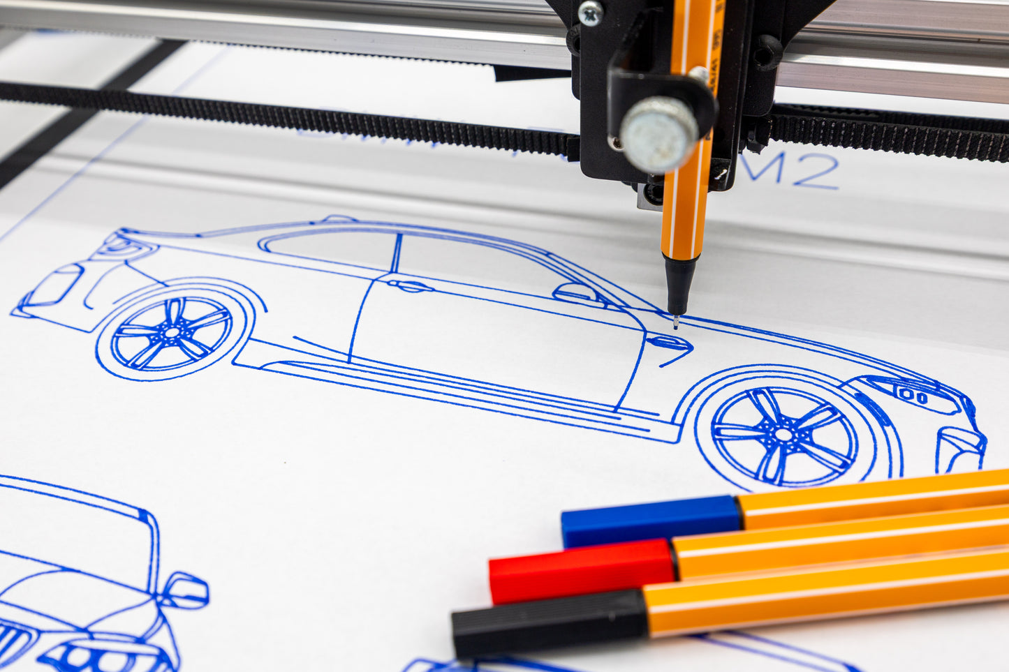 BMW F87 M2 Blueprint Poster Drawing