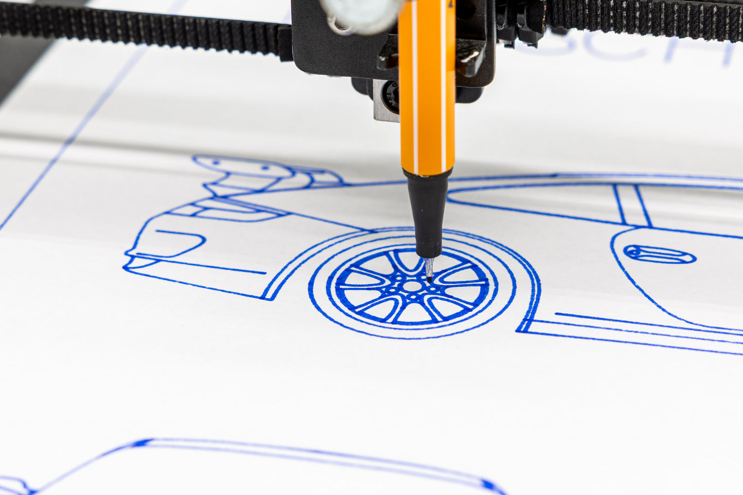 Porsche 997.1 GT3 RS Blueprint Poster Drawing