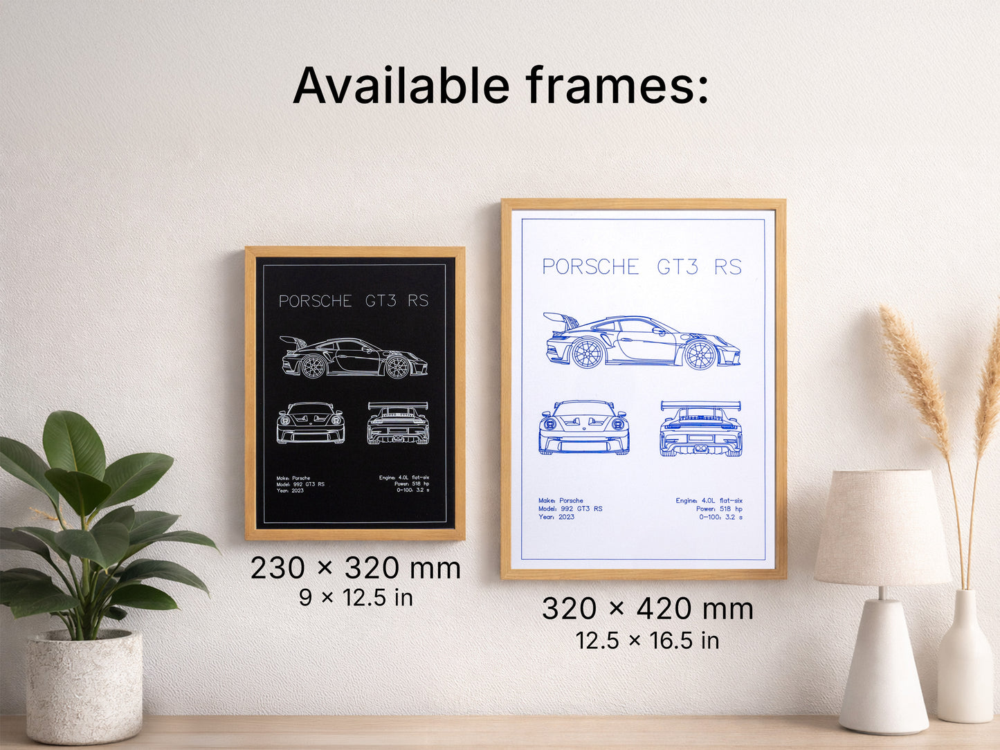 BMW E46 M3 Blueprint Poster Drawing